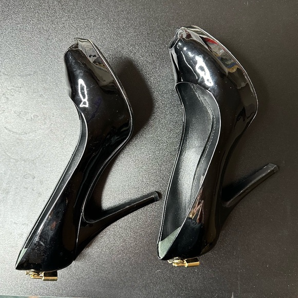 Louis Vuitton Oh Really Peek-A-Boo pumps. Size 6.5 Black patent. Fantastic! - Picture 8 of 11